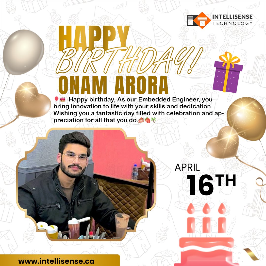 Intelisensetech's tweet image. Warmest #birthdaywishes to our talented #EmbeddedEngineer! 🎉 Your expertise in crafting intricate systems and solutions is invaluable to our team. May your birthday be as exceptional as your technical prowess. 🎂🎈
#IntellisenseTechnology #ITcompany #EmployeeBirthday