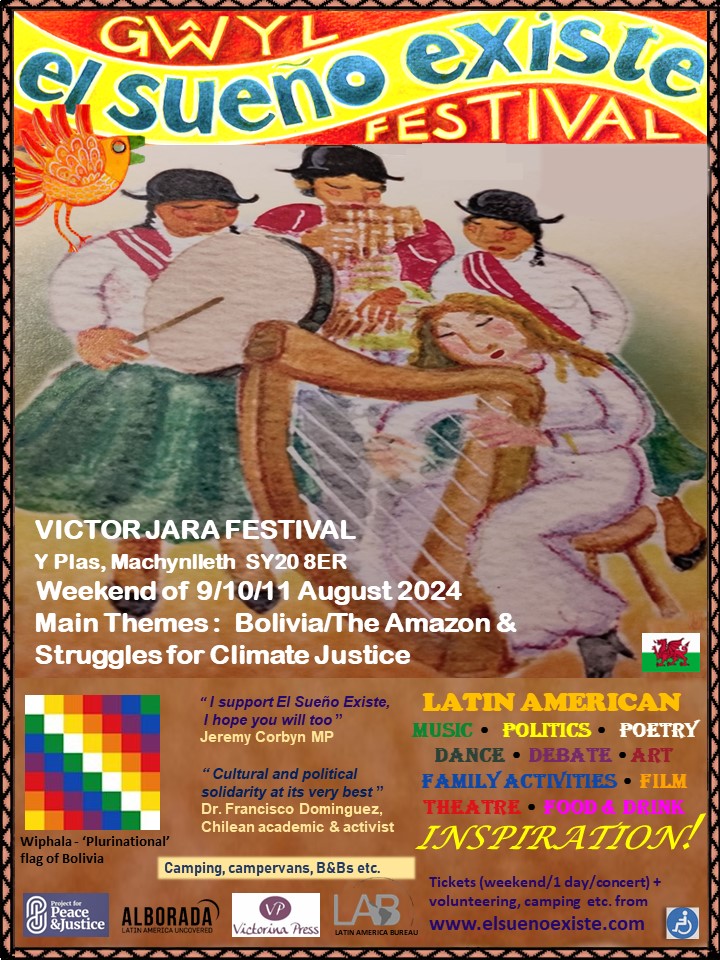 Tickets are now on sale for @ElSuenoFestival, which is taking place in Machynlleth from 9-11 August 2024! Join @jeremycorbyn to celebrate the legacy of Victor Jara and modern left movements throughout Latin America. 🎟️Tickets: elsuenoexiste.com