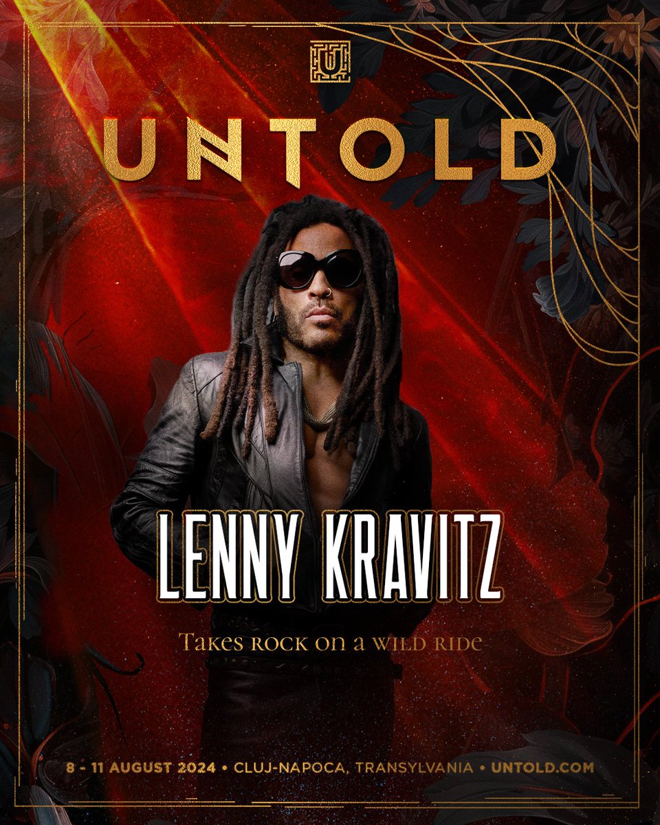 🎸One of the greatest artists in the ROCK history, @LennyKravitz is coming to UNTOLD this August. He won everything, including our hearts. It. will. be. LEGENDARY.