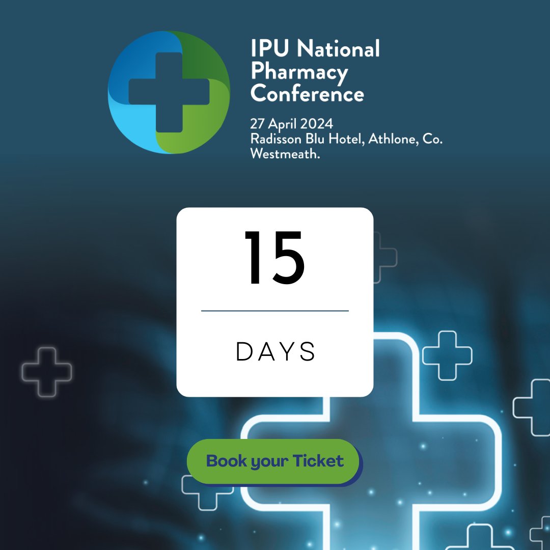 🚩 15 days remaining until we meet at the IPU National Pharmacy Conference 2024. Get involved & be heard! Maximise your opportunity to interact with panel members with our lively 'Great Debate' session. Book your tickets now ➡️ ipu.ie/conference #ThinkPharmacy