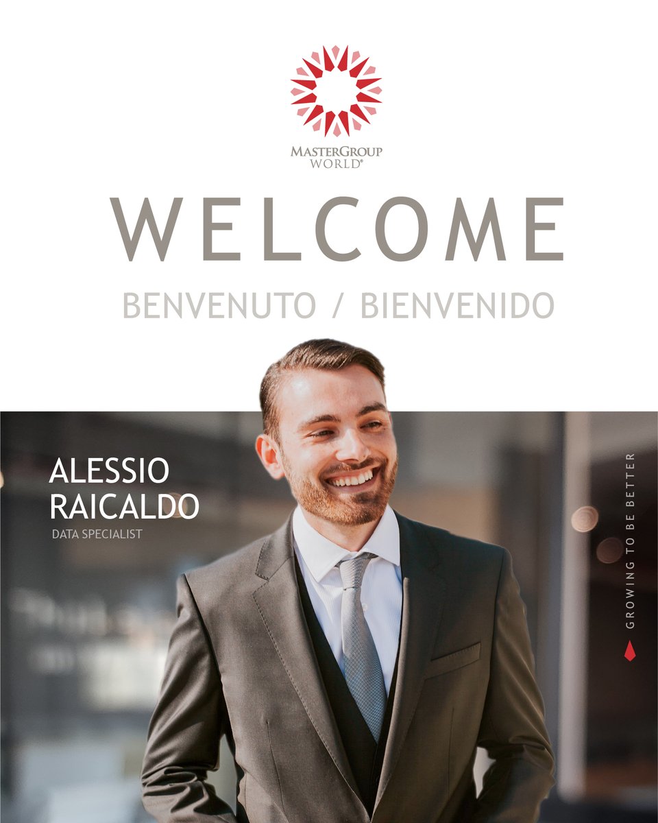 È 𝐀𝐥𝐞𝐬𝐬𝐢𝐨 il nostro nuovo 𝐃𝐚𝐭𝐚 𝐒𝐩𝐞𝐜𝐢𝐚𝐥𝐢𝐬𝐭
Benvenuto Alessio
Benvenuto in MasterGroup World
~
Alessio is our new Data Specialist
Welcome Alessio
Welcome to MasterGroup World

#welcome #mastergroupworld #mgw #touroperator #benvenuto #dataspecialist #company