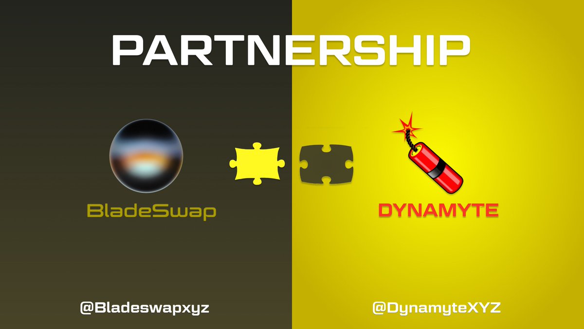 Glad to announce another great partnership!💥 @DynamyteXYZ , a Blast native launchpad, is joining the force. Their token will be added to Bladeswap after the TGE. Can't wait to start the flywheel! 🩷 Welcome aboard!