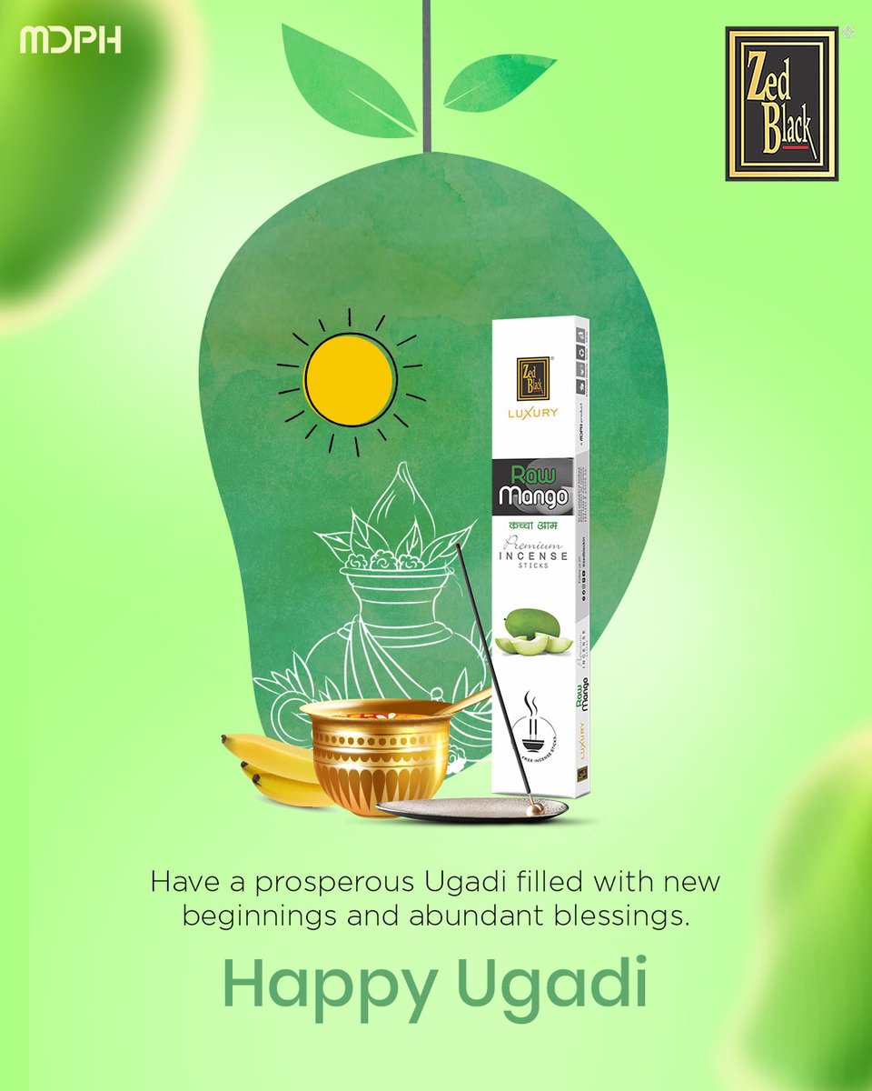 As the scent of fresh opportunities breezes in, embrace the dawn of a New Year.

#Ugadi #TeluguNewYear #KannadaNewYear
#UgadiFestiva #Zedblack #MDPH #IncenseSticks #MSDhoni #PrarthnaHogiSweekar