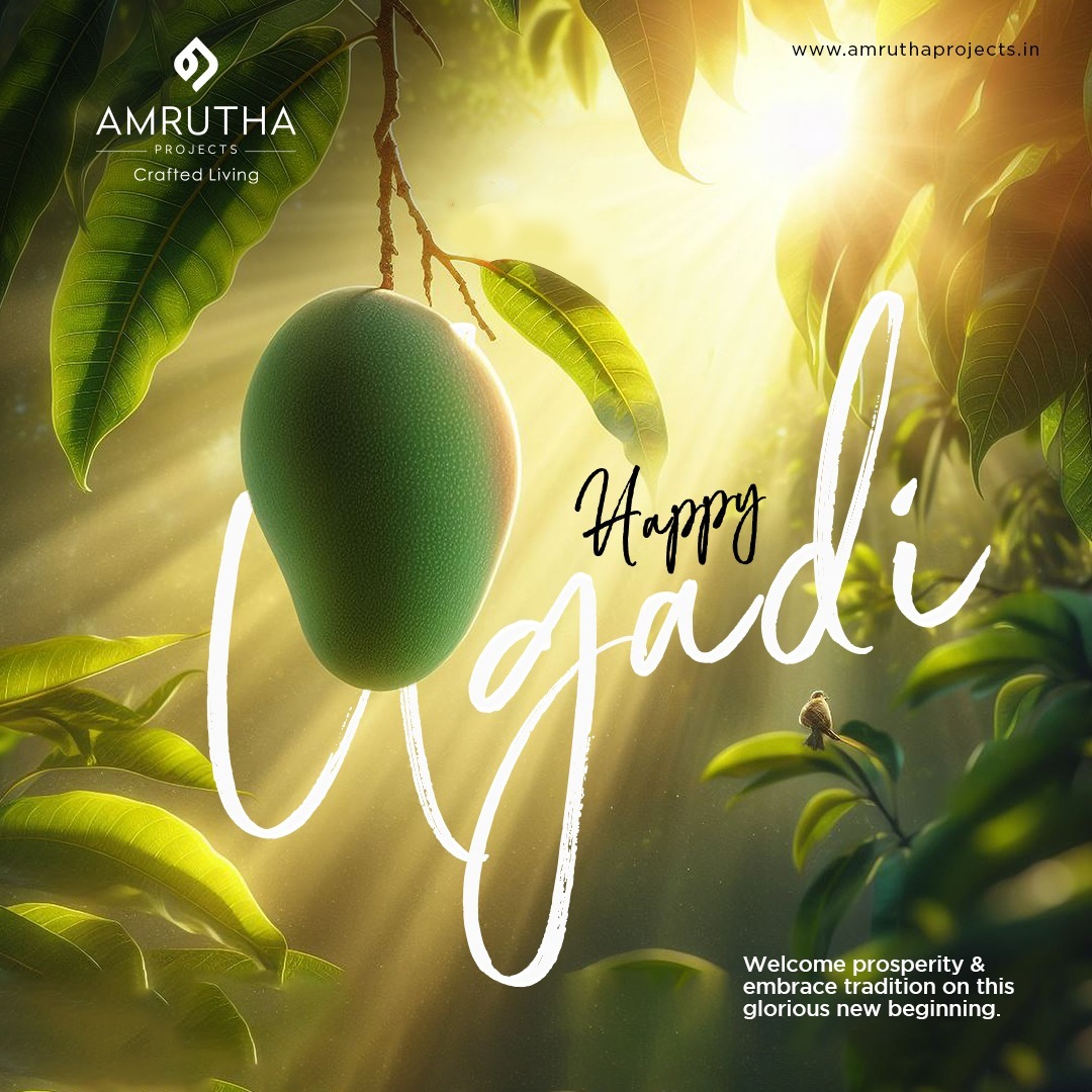 On the occasion of Ugadi, let's welcome prosperity with open arms and cherish the richness of tradition. May this New Year bring you success, happiness, and fulfillment. Wishing you a joyous Ugadi from Amrutha Projects!

#BuildYourFutureWithAmrutha #AmruthaProjects   #Happyugadi