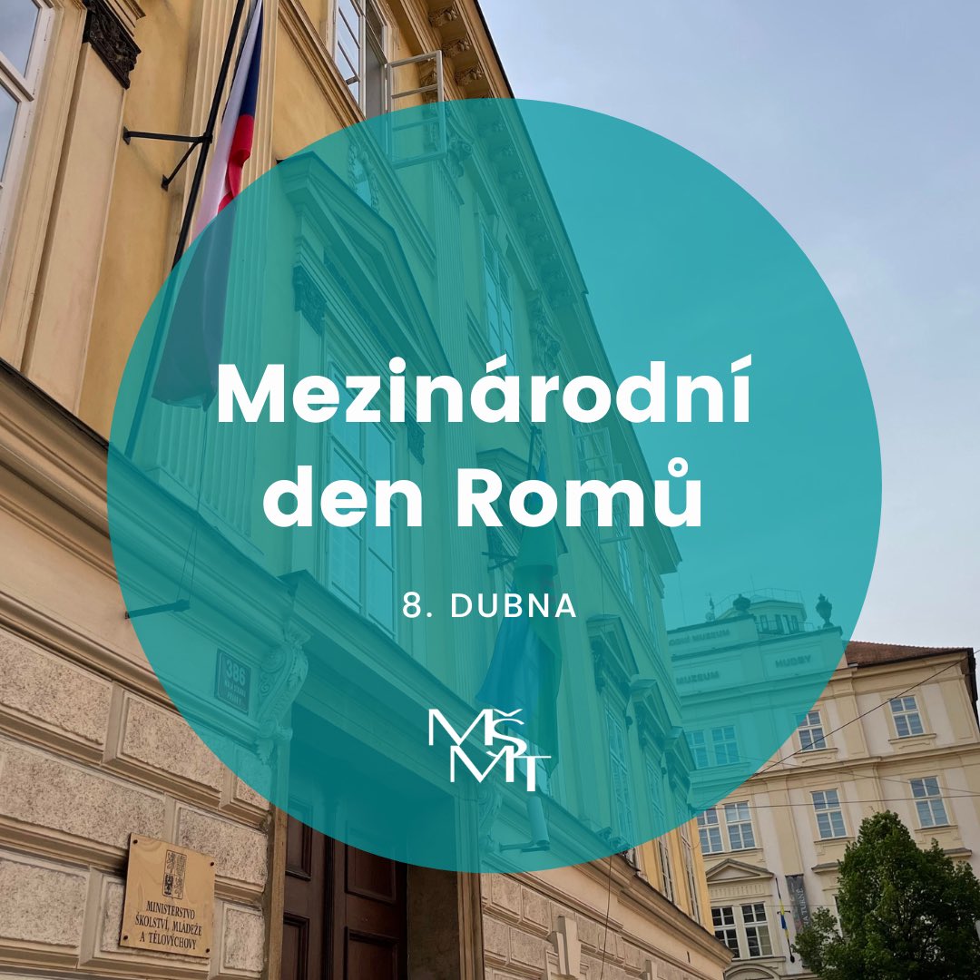 ✊Vyvěšením romské vlajky se připojujeme k oslavě Mezinárodního dne Romů. Při této příležitosti jsme vypracovali nové vzdělávací materiály, které mají za cíl integrovat témata spojená s romskou kulturou do výuky a podpořit budování respektu mezi žáky: msmt.cz/msmt-pripravil…