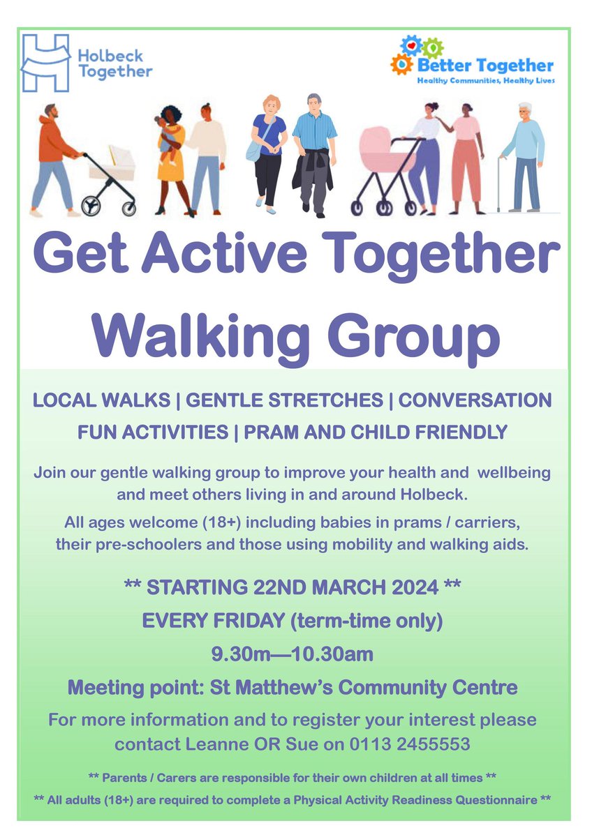 🥾New Walking Group🥾 Join our gentle walking group! This group is designed to be a gentle walk and we will walk around Holbeck Moor stopping along the way to do some gentle exercises/stretches🚶 This group is term time so the next walk will be Friday 19 April!