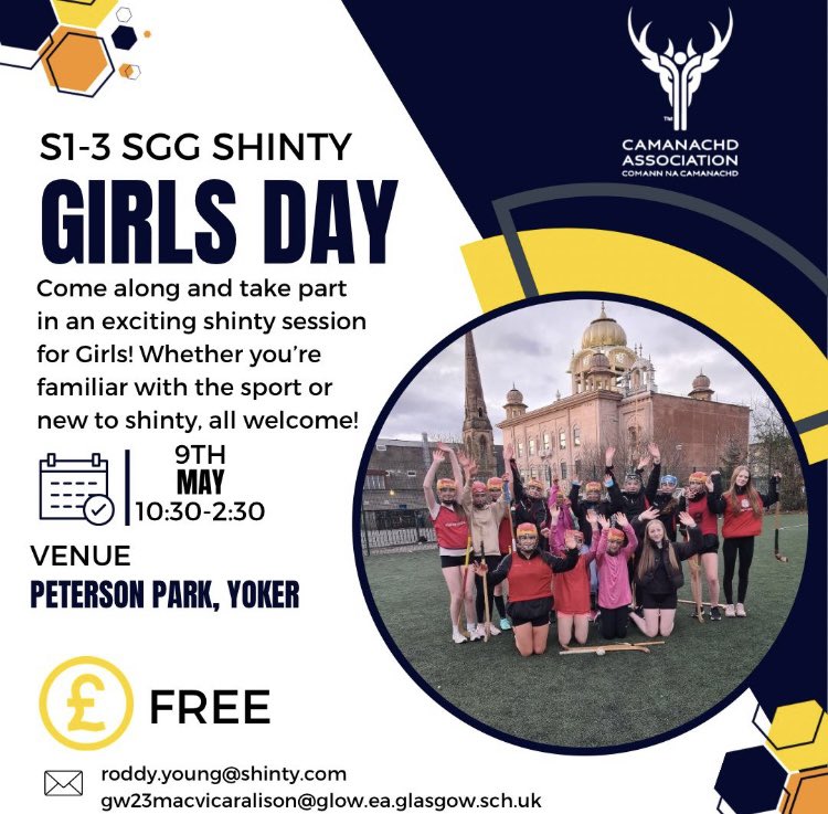 🚨SGG GIRLS DAY! 🚨 Calling all S1-3 girls across Scotland! Get involved with a great day of Shinty, to sign up please contact BOTH the emails attached below! @SGGArdsgoil @WomensShinty