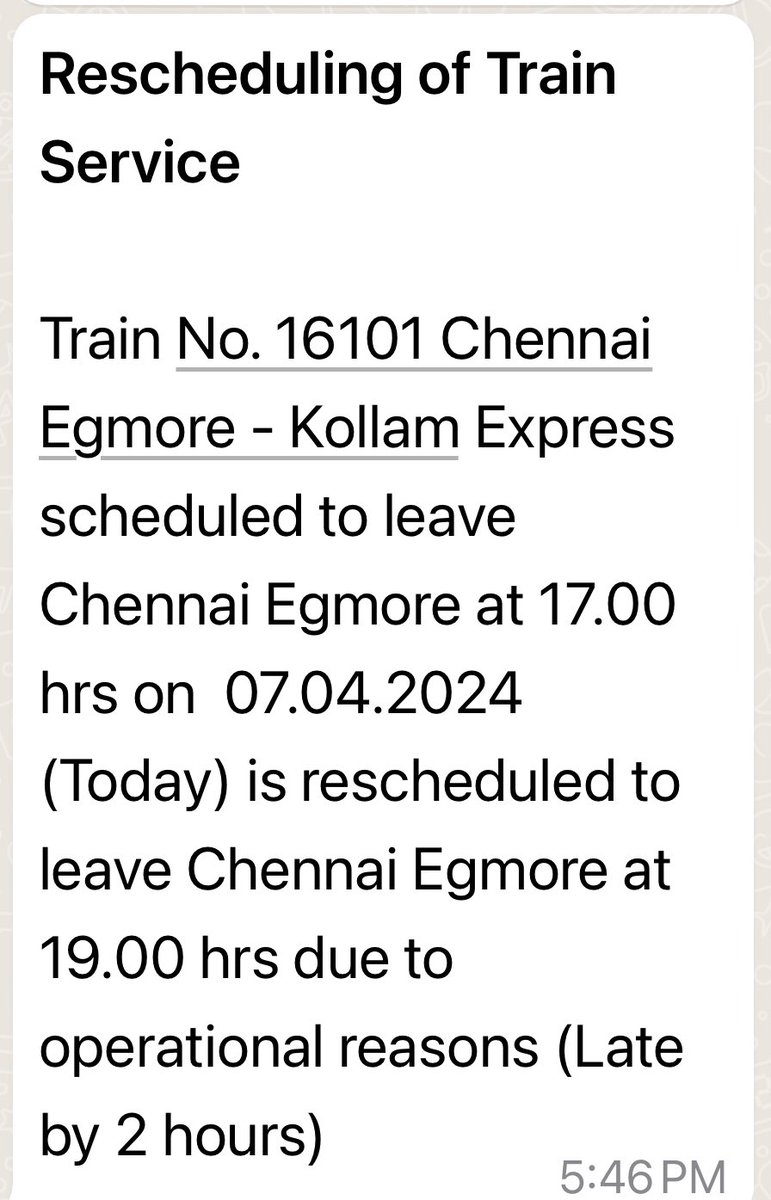 Southern Railway often announces delay in departure of express trains ranging between 2-4 hours or more due to “late running of pairing train” or “operational reasons”. This phenomenon has of late increased much to the inconvenience of passengers. Are these delays caused by Vande…