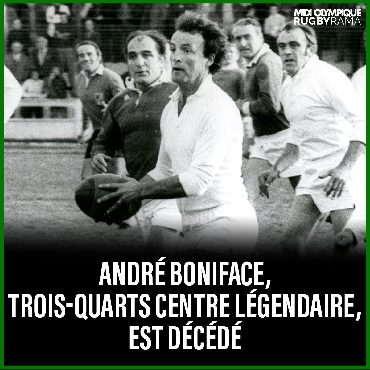 André Boniface, légendaire figure du rugby français et du Stade montois, est décédé aujourd'hui à 89 ans.