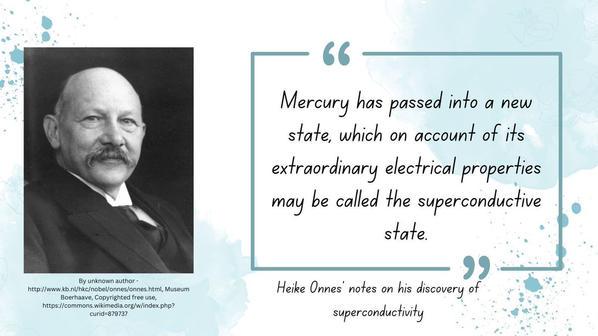 On 8 April 1911, Dutch physicist Heike Onnes discovered superconductivity. At an ultra-low temperature, he observed nearly zero electrical resistance in a solid mercury wire, which was immersed in liquid helium. See his initial notes below👇  #ScienceHistory