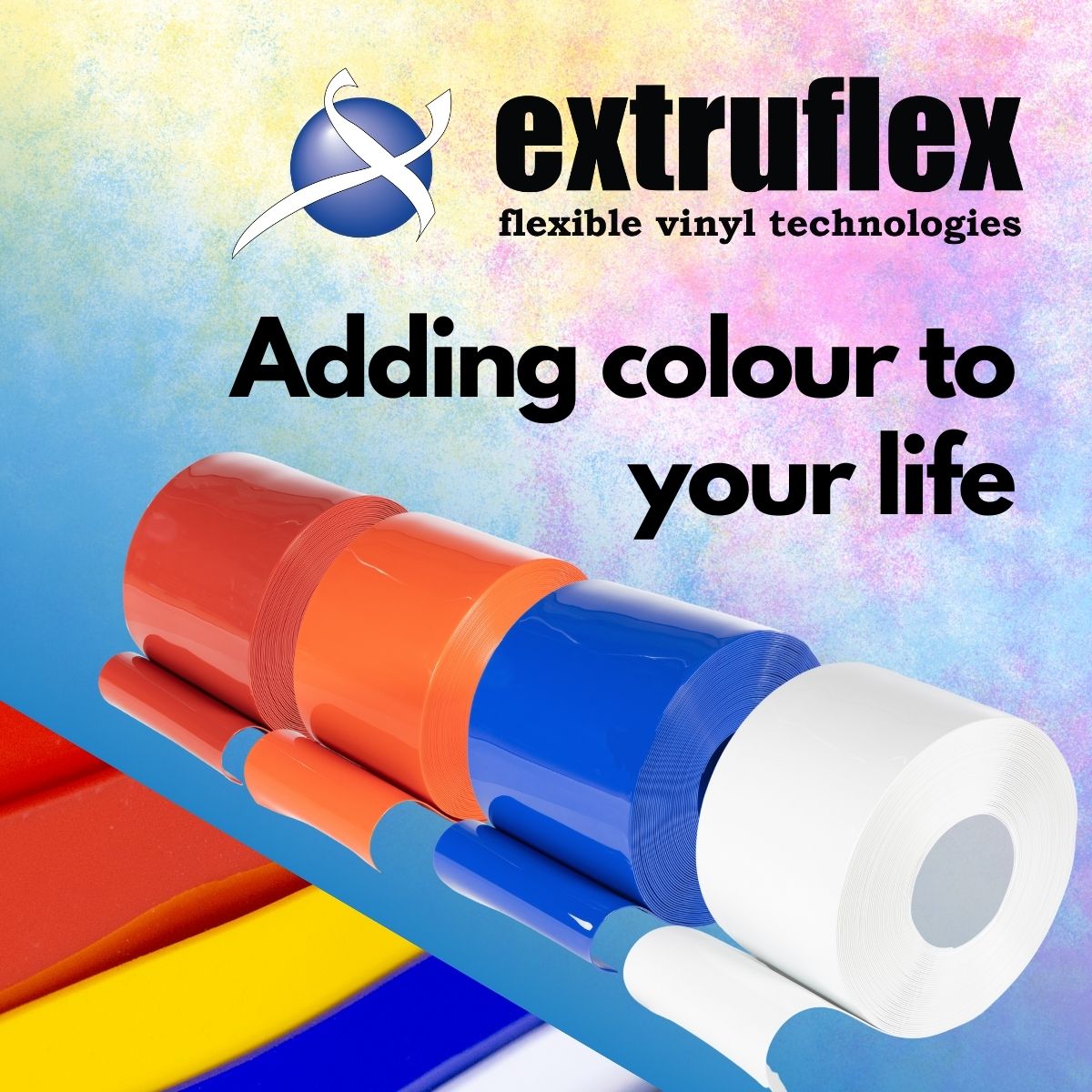 🌈Take a look at our coloured flexible PVC range! Great for adding vibrancy and colour to your workplace! They are perfect for strip curtains and crash doors. We also offer a transparent range! Message us if you are interested.  
#PVC #stripcurtains #colourful