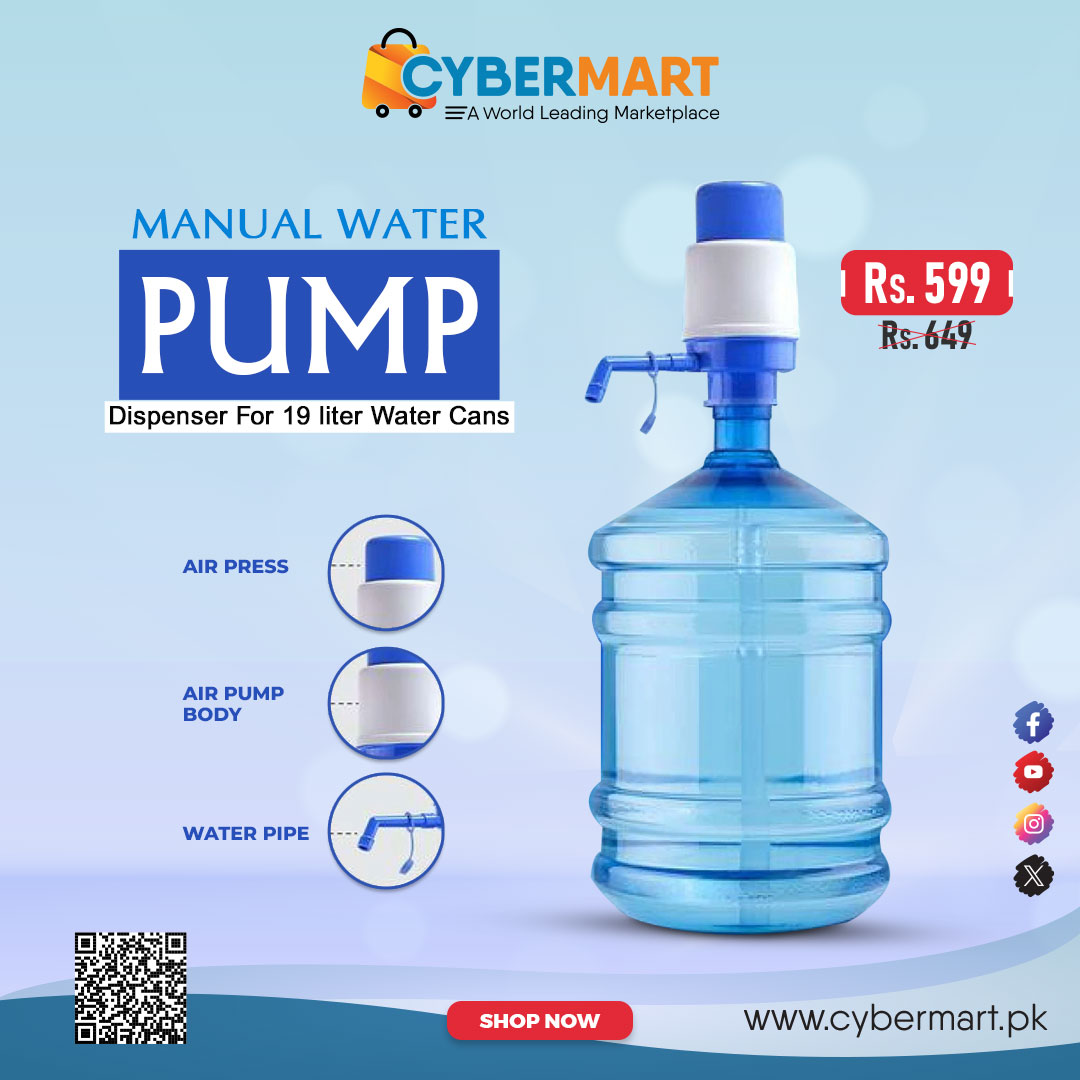Buy Manual Water Pump Dispenser for just Rs 599/- at CyberMartPK! Scan QR code to place your Order now and get FREE Open-Box Delivery to your doorstep.

Shop Now: cybermart.pk/Manual-Water-P…

#ManualWaterPump #WaterDispenser #CyberMartPK #QRCodeOrder #FreeDelivery #OpenBoxDelivery