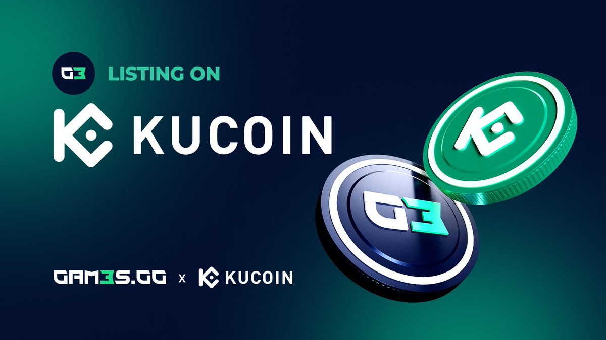 Everything looks better in green 💚 We are pleased to announce the second listing of $G3 on @kucoincom, scheduled for April 9 at 10AM UTC. Learn more: kucoin.com/announcement/e… Keep an eye out for a third listing announcement.