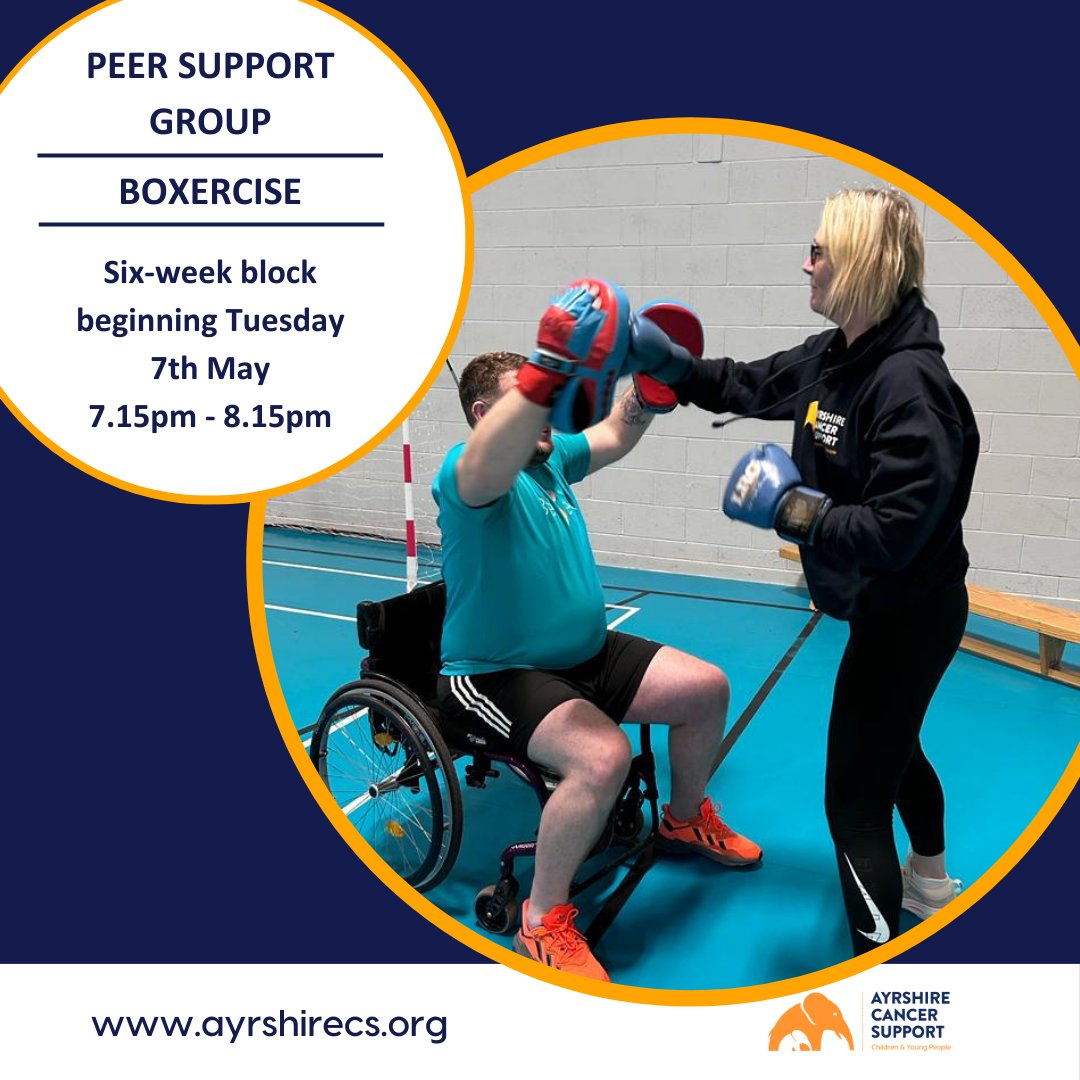 The CYP Service is delighted to be able to offer another series of boxercise sessions, facilitated by Steven Fagan from @BelieveAyrshire along with a member of our team. If you are interested in coming along please get in touch on 01563 538008 or by emailing cyp@ayrshirecs.org 🧡
