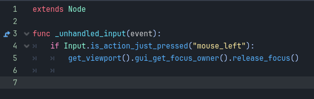 saltlight_games's tweet photo. 🤖Godot tip! 🤖

If your control nodes have been selected / focused and you want them to unselect when you click outside of them

- Add a plain node in the scene tree
- Give it this script 😉 https://t.co/ZadYo3wBkJ