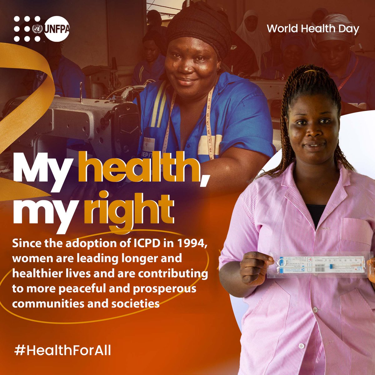 UNFPAGhana's tweet photo. Let us champion sexual and reproductive health and rights for all as the path to a sustainable future where everyone can realize their potential.

#healthforall https://t.co/MzQm4E8Wxj