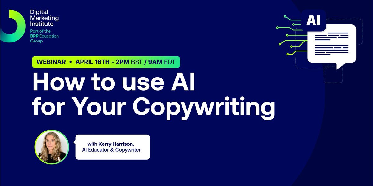 Gain exclusive insights from Kerry Harrison, who specializes in blending AI with creative writing. 

Uncover tips, tricks, and strategies that only our webinar attendees will get. Secure your seat now

🔗 buff.ly/4at9YSg

#ExpertInsights #AIandCreativity