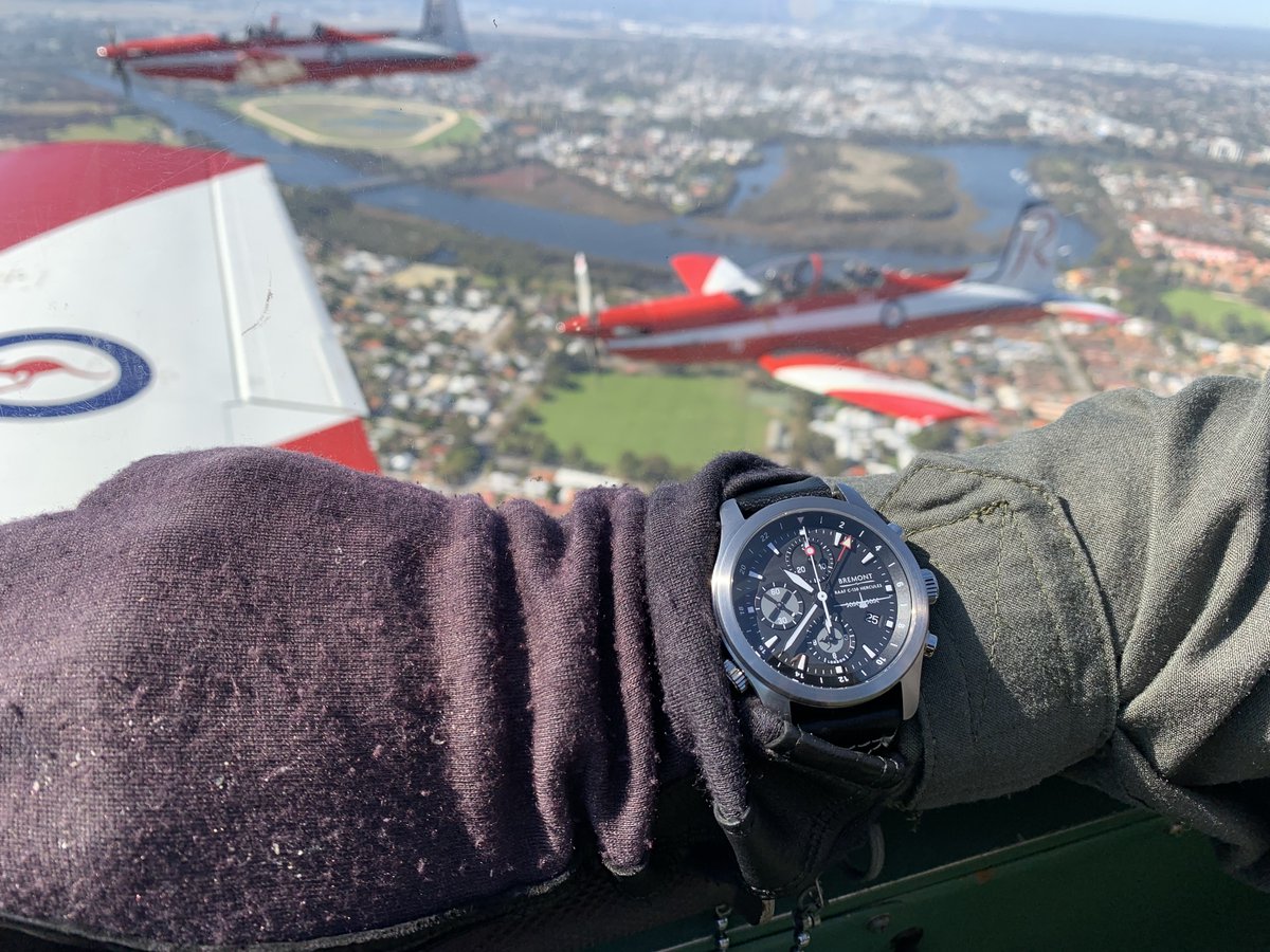The Bremont RAAF C-130 is soaring across the skies. ☁️ Commissioned by RAAF pilots, the watch is exclusive to operators of the legendary Hercules aircraft. To enquire, contact military@bremont.com. #Bremont #Watches #RAAF #Hercules