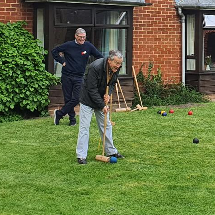 Whitgift House's first #Croquet practice session of 2024 kicked off today, we are looking forward to a very busy season ahead. #WhitgiftCare #KeepingActive #CroquetSeason