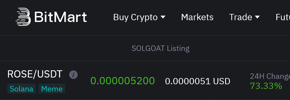 trade start on bitmart
#rose to the moon