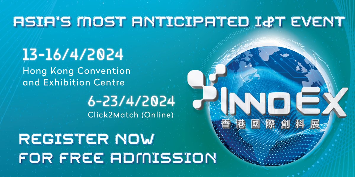 InnoEX is a showcase for next-gen smart solutions set to play a pivotal role in the development of smart cities worldwide. Join over 3,000 global tech giants from 20+ countries and regions at the Hong Kong Convention and Exhibition Center from 13 to 16 April 2024.…