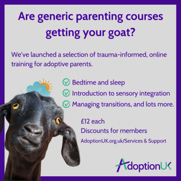 We've just launched a range of online training webinars for adoptive parents and guardians. You can complete them at a time and a pace to suit and members get a discount ow.ly/EImv50RacVa