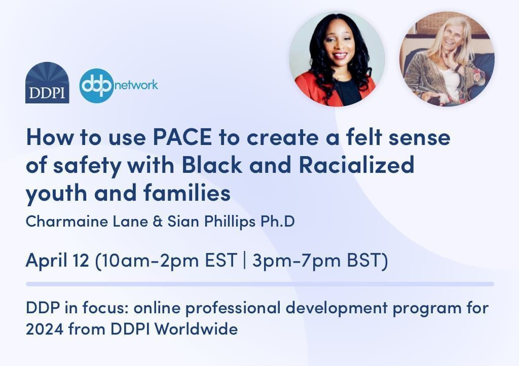 Booking is closing very soon for 'How to use PACE to create a felt sense of safety with Black and Racialized youth and families' online workshop. Get your tickets now 👉 buff.ly/4ao1e08 🗓️ April 12 | 🕑 10am-2pm EST / 3pm-7pm BST | 📍Online #DDPInFocus #PACE