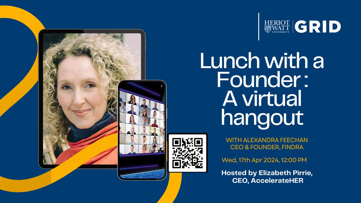 Excited to announce our guest speaker for Ep. 3 of 'Lunch with a Founder'! Join us online on April 17th at 12 pm to hear from Alexandra Feechan, CEO &amp; Founder of FINDRA. 
Secure your spot ➡️lnkd.in/eH3ArEJj