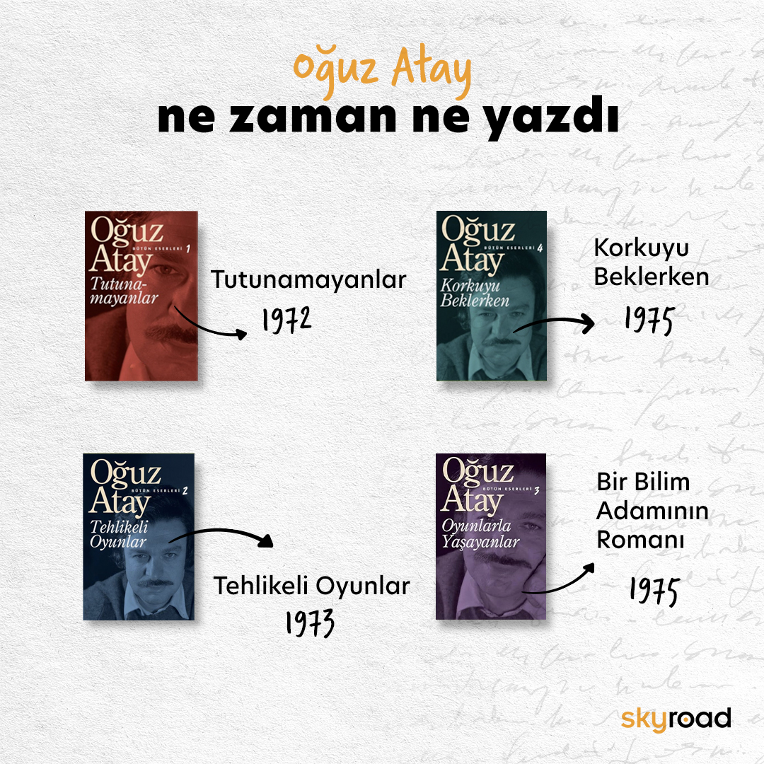 Tutunamayanlar’ı yarım bırakan kaç kişiyiz? 🥲 Oğuz Atay, Türk edebiyatının modernizm akımına önemli katkılar sağlamış, eserleriyle okurlarını derin düşüncelere sürükleyen, kimi zaman içsel sorgulamalarla kimi zaman da toplumsal eleştirilerle dolu bir yazar.