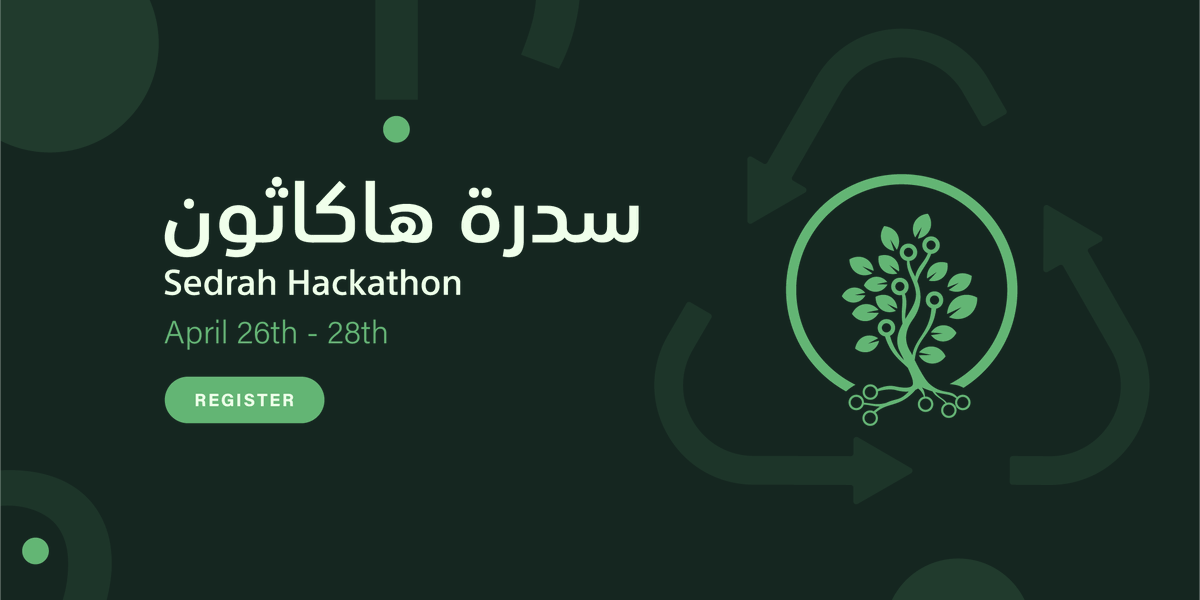 Excited to be part of the Sedrah Hackathon in Riyadh! Let's collaborate, innovate, and create solutions to environmental challenges together. 

Register now and make a difference. bit.ly/3TBKGvt

 #Collaboration #Innovation #Environment