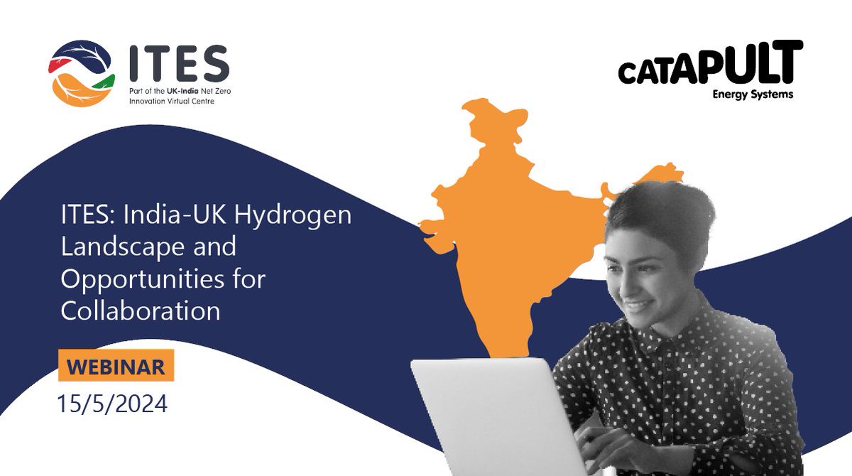 Don't miss our webinar on clean hydrogen innovation & collaboration, featuring experts from India & the UK! Hosted by @Xynteo & Energy Systems Catapult, this forms part of the ITES Knowledge Series. Secure your spot here 👉 orlo.uk/E1oTI #ITES #EnergyInnovation