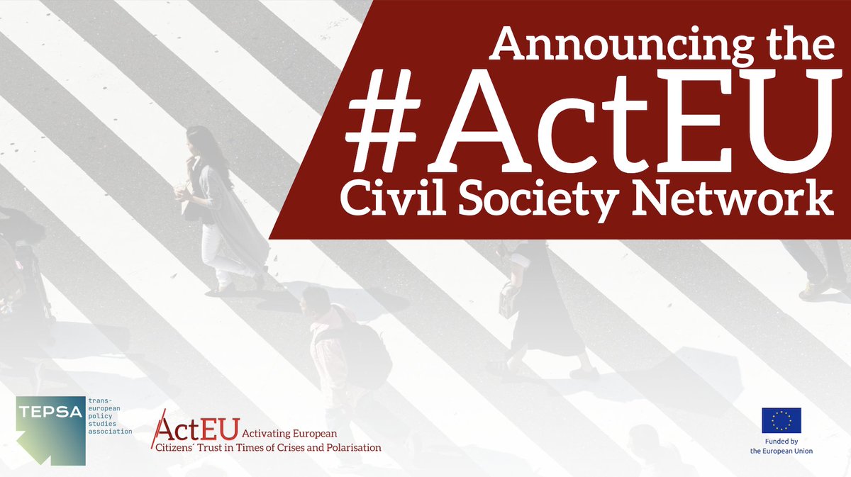 👋Meet the #ActEU Civil Society Network‼️ Time to present a new key part of this #HorizonEurope🇪🇺 project at the heart of our quest to counter the decline in political trust and build a new era of representative #democracy 🌐 Learn more ➡️ acteu.org/civil-society-…