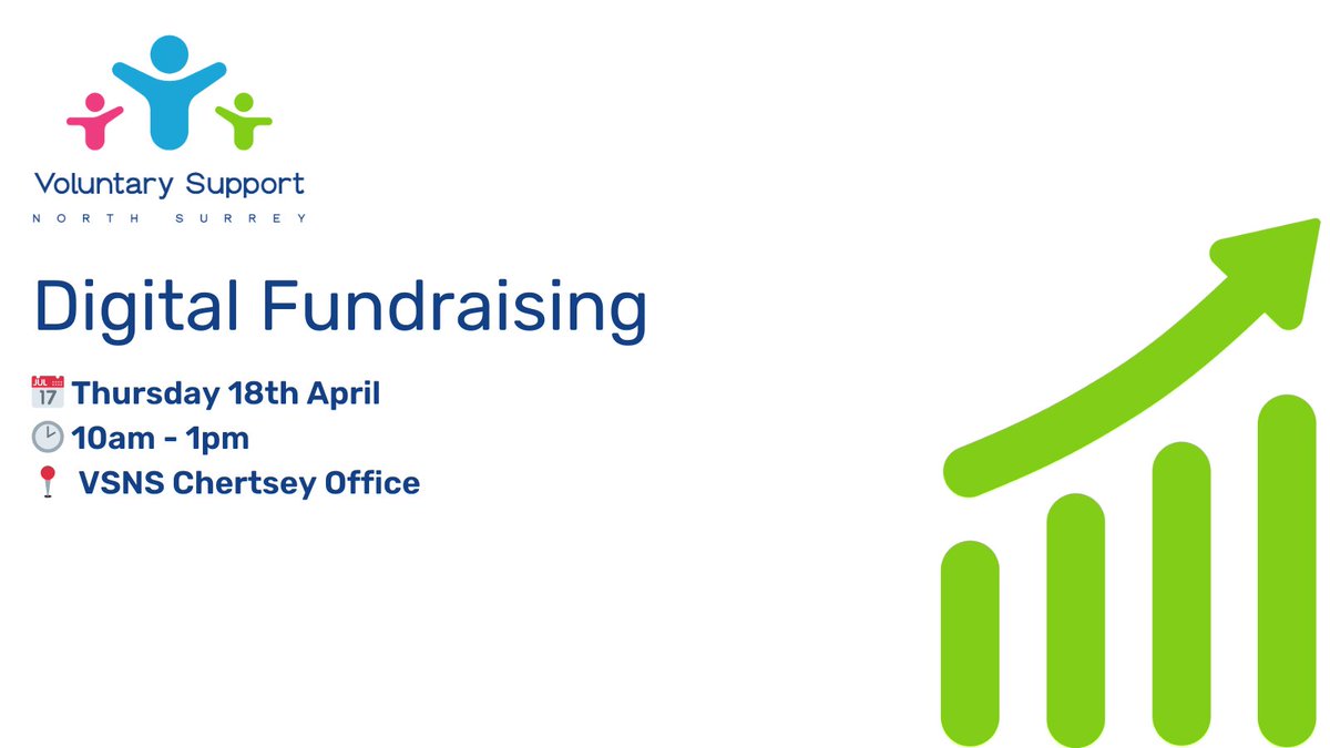 🚨 Our Digital Fundraising training is just around the corner, make sure you don't miss out! 📅 Thursday 18th April ⏰ 10am - 1pm 📌 VSNS Chertsey Office Interested? Book your place here👉tinyurl.com/yc23yapp