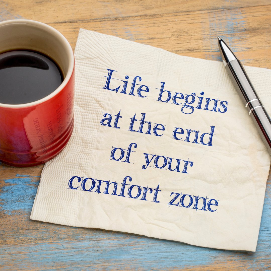 What are you going to do this week that makes you the tiniest bit uncomfortable? Have the tricky conversation that you've been putting off? Try a new sport? Be brave in the hairdressers? Step outside your comfort zone - you never know what might happen! #MondayMotivation