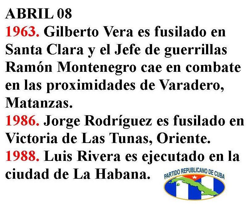 #UnDiaComoHoy #CubaEstadoFallido #PCCAsesinos #AbajoLaDictaduraCastro_Canel_Guevarista #CubaEsUnaDictadura #PresosDeCastro #ProhibidoOlvidar #AsesinadosPorCastro #VictimasDelCastrismo #DiosLesGuarde #HéroesDeCuba