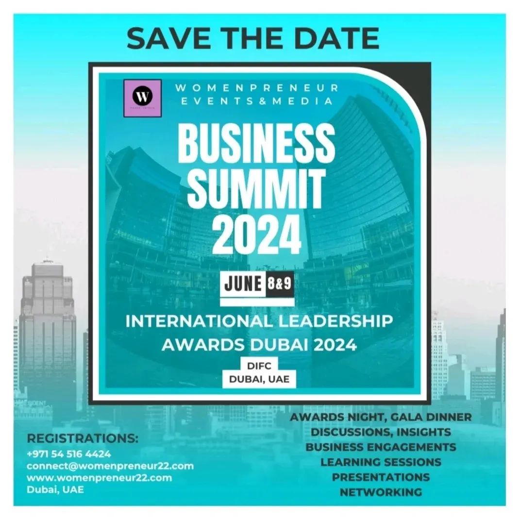 As a global chamber for #womeninbusiness,we're proud to join hands with WOMENPRENEUR & MAG-PRENEUR ®️ as the event partner for the BUSINESS SUMMIT 2024 
🗓️ June 08-09,2024
📍Dubai International Financial Centre (Dubai,UAE)

#TogetherWeCanMakeADifference #businesssummit2024 #ABWCI