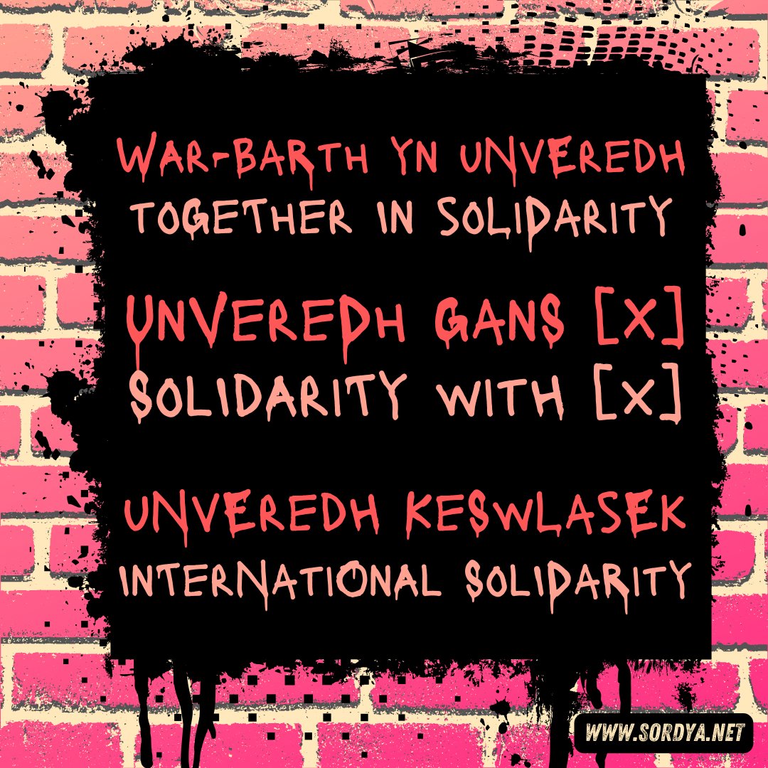 This is a masculine noun that is pronounced un-VEHR-edh (where the dh is 'th' from 'the').

Posek yw unveredh!
Solidarity is important!

#Kernow #Cornwall #Kernewek #Cornish #Kernowek