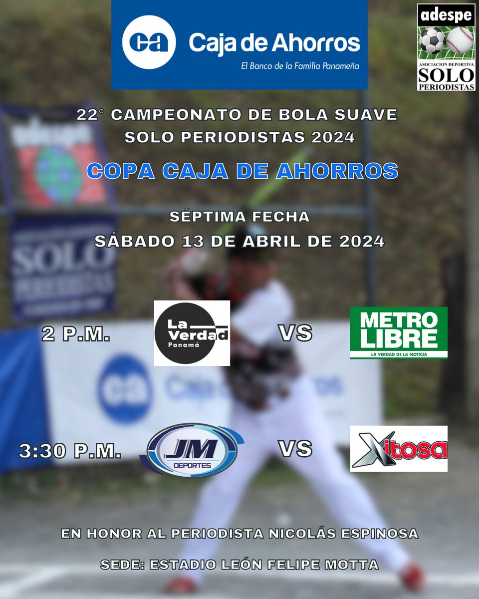 ADESPE507's tweet photo. Vamos camino a la semifinal del softball de @ADESPE507 Copa Caja de Ahorros 2024 en honor al periodista Nicolás Espinosa https://t.co/mNDCZ4UgYI