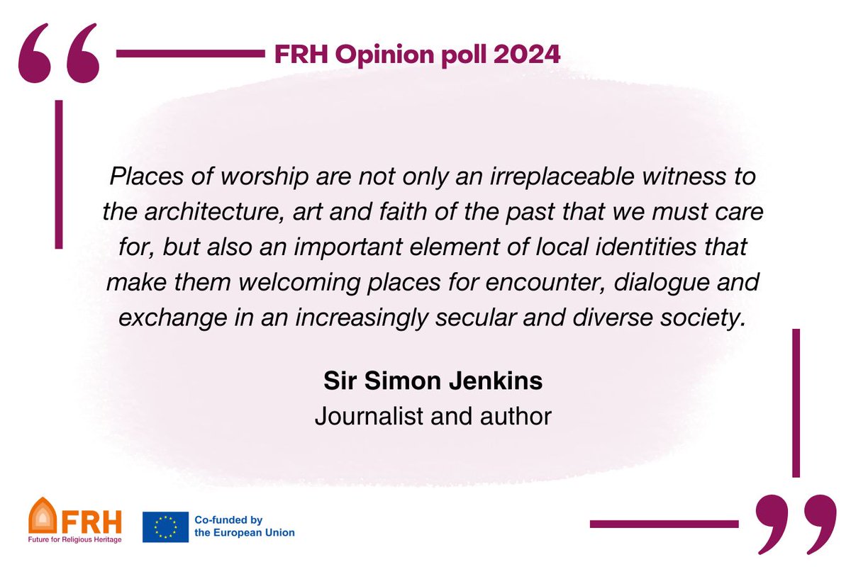 🗣️💬Renowned British author and journalist Sir Simon Jenkins also used the occasion to remind us of the important place that churches, synagogues, mosques and other historic places of worship have in our society: