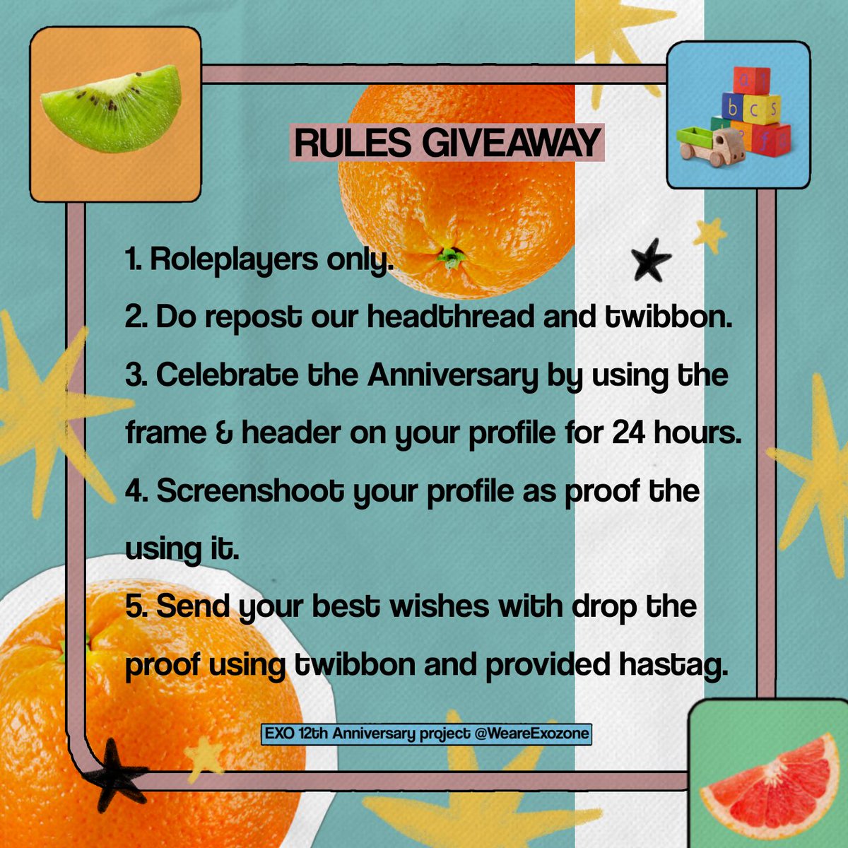 WeareExozone's tweet photo. It would never be a sin to add more sparks to enhance the liveliness of our evolving celebration, would it? Then we gladly announce that FO12EVER ONE is hosting a special giveaway event for anyone who holds great anticipation. For the rules and prizes, please pay more attention! https://t.co/XXNT3jJDO2