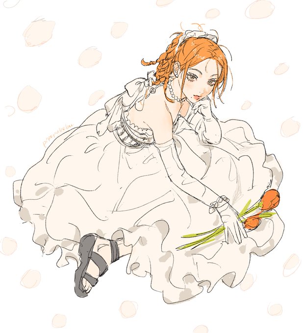 「solo wedding dress」 illustration images(Latest)