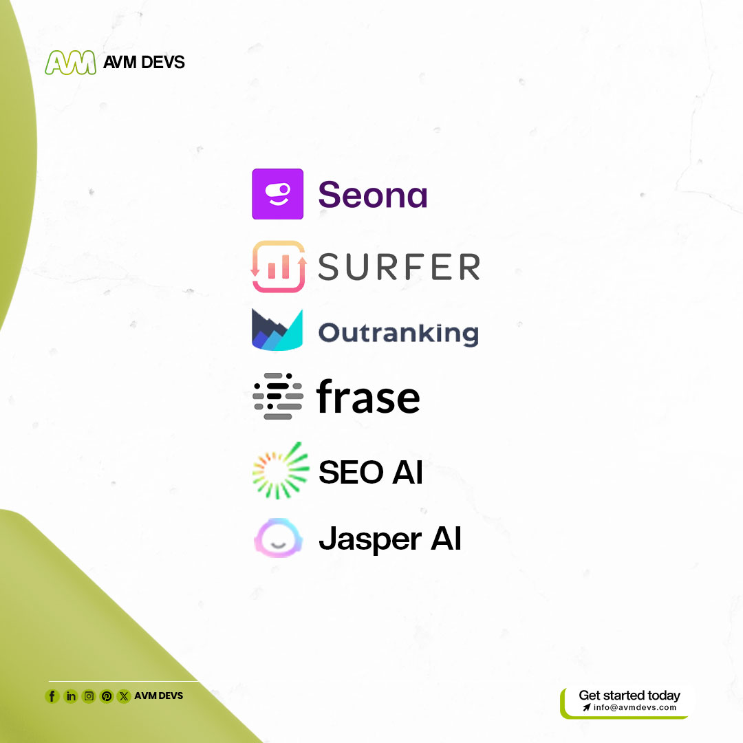 These AI-powered tools can help you optimize your content, research keywords, & track your progress!

#ai #openAI #seona #surfer #frase #seoAI #JasperAI #artificalintelligence #aitools #toolsforsuccess #dubai #ksa #uae #outranking #googleranking #google