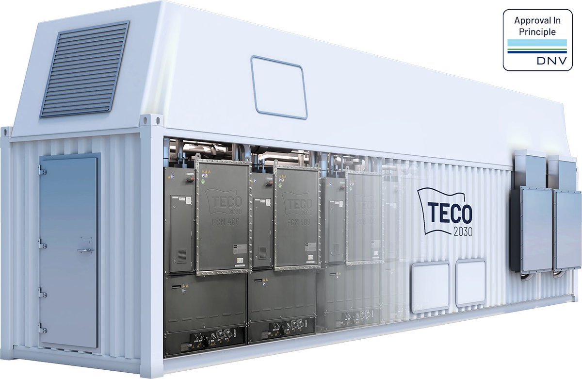 TECO 2030 Receives AIP from @DNV for Containerized Fuel Cell Power Generator! teco2030.no/news/teco-2030… $TECO $TECFF #hydrogen #fuelcells