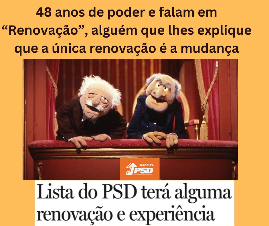 O PSD fala em 'Renovação', isto dito por um partido que está desde 1976 no poder só pode ser gozar com os madeirenses
#madeira #madeiraisland #funchal #funchalmadeira #marretas #muppetshow #portugal #portugaldenorteasul #psd #governo #humor #rir #praia #modelo #cristianoronaldo