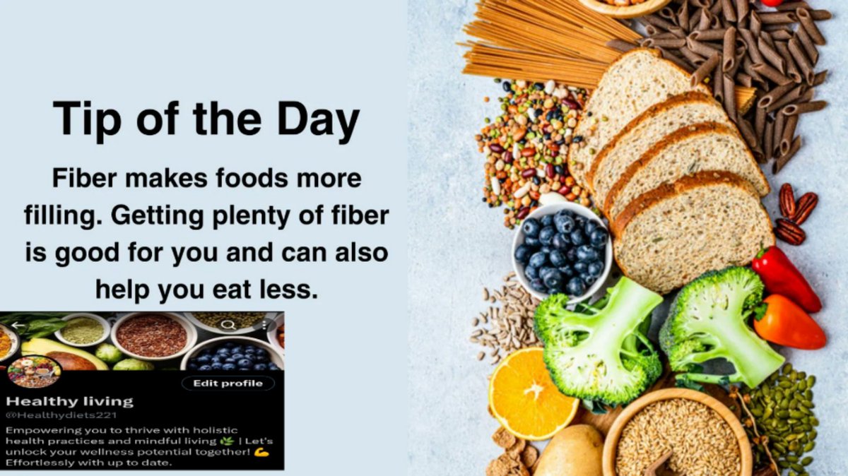 Fiber and weight loss: Fiber makes foods more filling. Getting plenty of fiber is good for you and can also help you eat less
Lern more .....
weightlossfittness.carrd.co
#weightloss
#HarvardHealthTipoftheDay #HarvardHealth #DietandNutrition