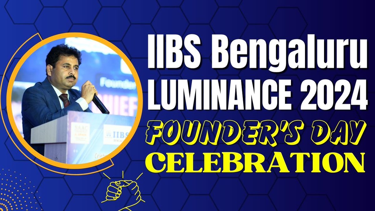 Luminance 2024: Founder's Day Celebration at IIBS Bengaluru | IIBS Business School youtu.be/LaDhgGFv0ZA

#FoundersDay #IIBS #BestFaculty #BestStaff #FacultyExcellence #BangaloreBusinessSchool #bschool #MBA #PGDM #awards