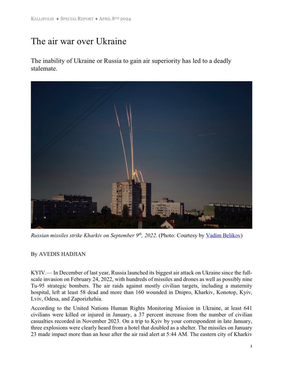 “The air war over Ukraine”
Glad to have answered Avedis Hadjian’s questions for @kallipolis_uk and to see my 2022 article on Diagoras’s problem (@ACScowcroft & @LeRubicon_org ) quoted there, alongside terrific other references (@Justin_Br0nk @CombatAir)
➡️ kallipolis.co.uk/the-air-war-ov…