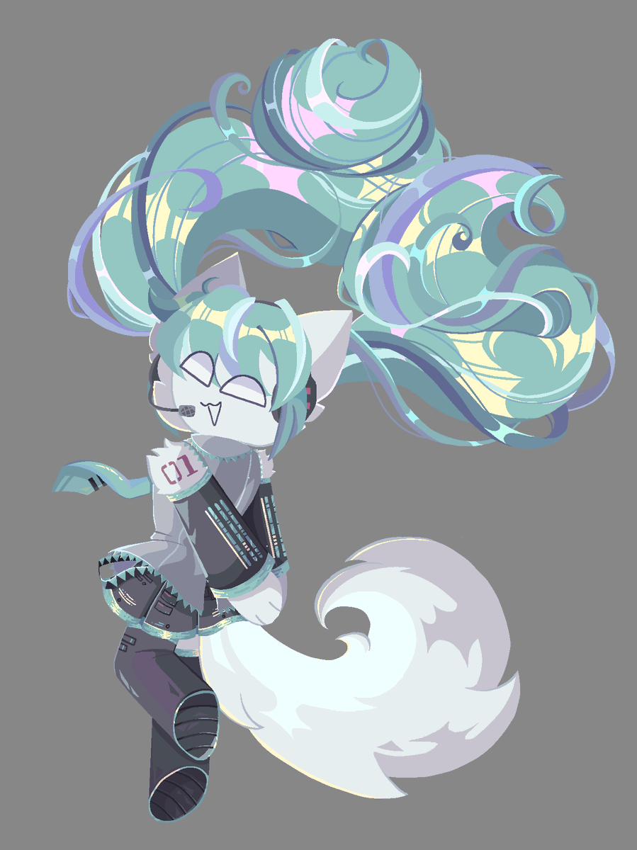 one of mi ocs in miku fit #HatsuneMiku