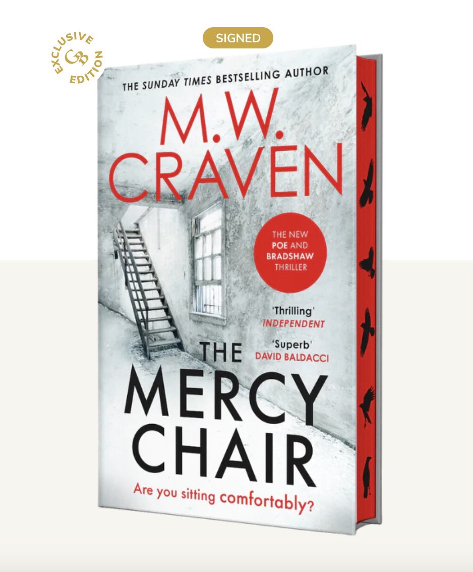 The special edition of #TheMercyChair is now available to buy from Goldsboro This edition is: Signed & Numbered Limited Edition Sprayed Edges Hardcover UK First Edition, First Printing It is ONLY available from Goldsboro. Purchase link: goldsborobooks.com/products/the-m…