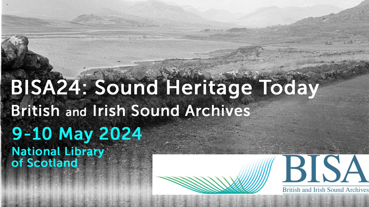 BISA24: Sound Heritage Today annual meeting takes place from the 9th-10th May at the National Library of Scotland in Glasgow. @bealoideasucd is looking forward to attending this event and sharing their expertise in this area. For the full programme see: drive.google.com/file/d/1L1mX9m…